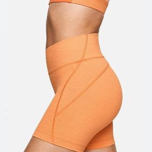 Orange outdoor voices techsweat biker shorts